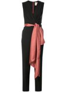Roksanda Roksanda X Capitol Knot-front Jumpsuit - Black