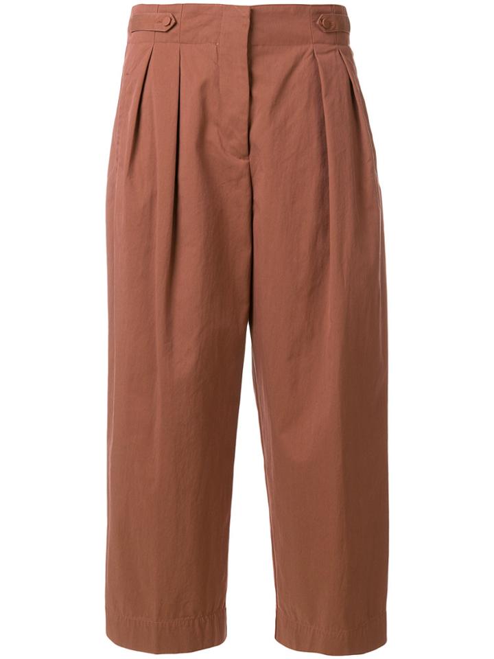 Forte Forte Pleated Culotte Trousers - Brown
