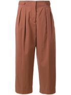 Forte Forte Pleated Culotte Trousers - Brown