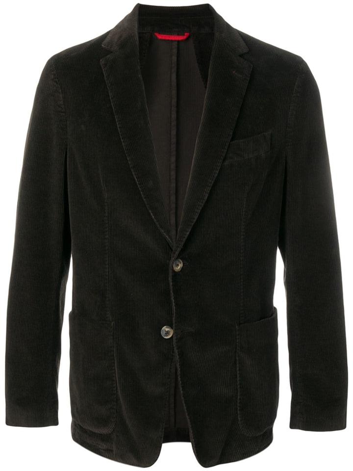 Fay Corduroy Single-breasted Blazer - Brown
