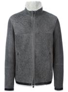 Drome Zipped Shearling Jacket, Men's, Size: Xl, Grey, Lamb Fur/lamb Skin