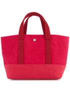 Cabas Knitted Style Small Tote Bag - Red