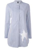 Lorena Antoniazzi - Oversized Star Stripe Shirt - Women - Cotton/lyocell - 38, White, Cotton/lyocell