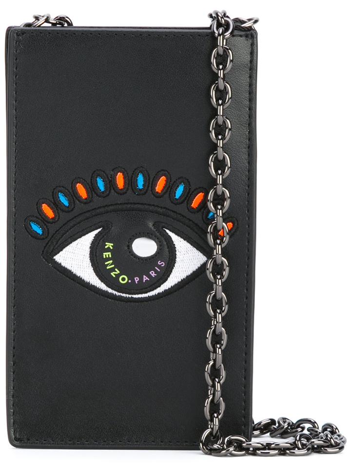 Kenzo - Eye Phone Holder - Women - Leather - One Size, Women's, Black, Leather
