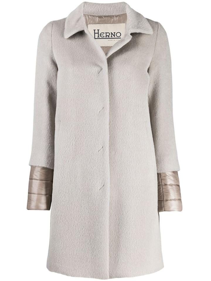 Herno Layered Sleeves Coat - Grey