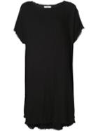 321 Raw Edge Shift Dress, Women's, Size: Xs, Black, Rayon