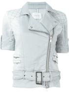 Pierre Balmain Belted Short Sleeve Denim Jacket
