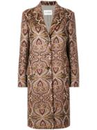 Etro Patterned Cocoon Coat - Nude & Neutrals