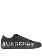 Burberry Vintage Check Logo Sneakers - Black