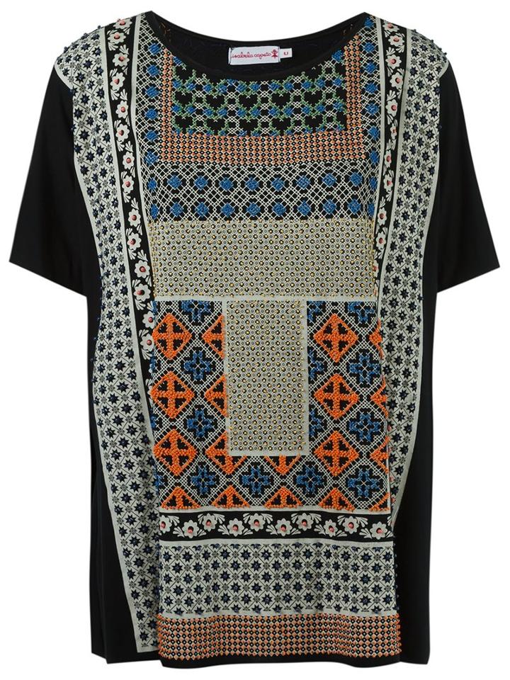 Isabela Capeto Print Embroidered Blouse