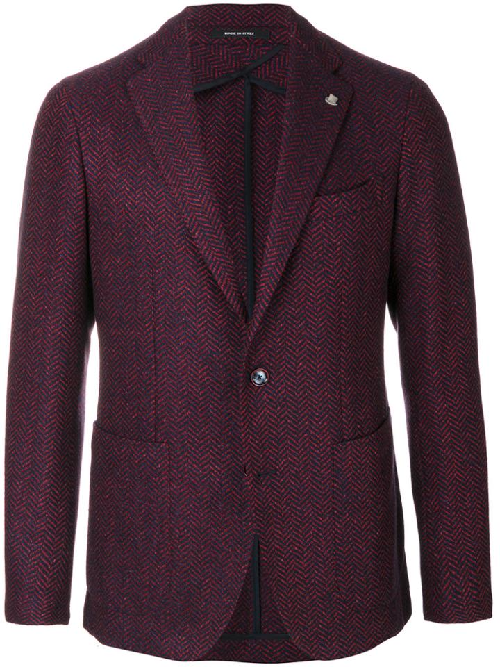 Tagliatore Slim-fit Woven Blazer - Red