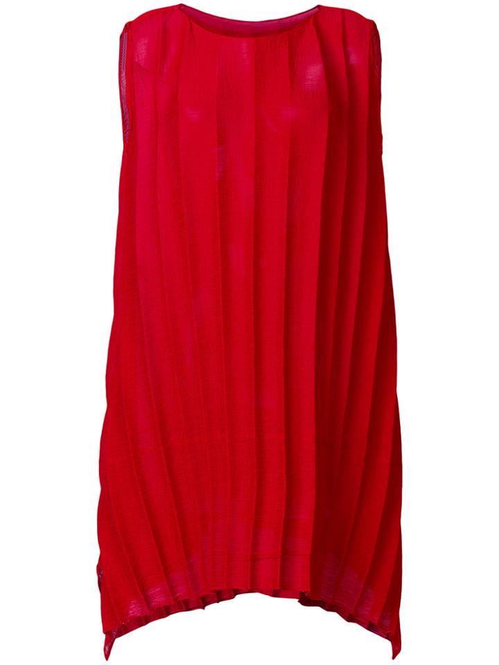 Issey Miyake Cauliflower Textured Stripe Sack Dress