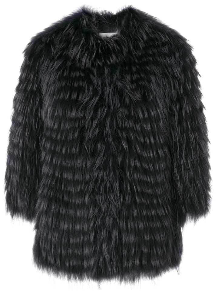Yves Salomon Short Coat - Black