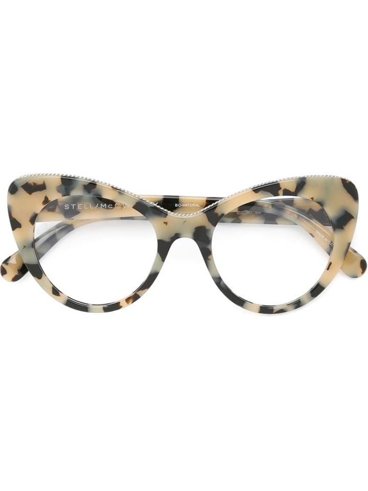 Stella Mccartney 'havana' Cat-eye Glasses, Nude/neutrals, Acetate