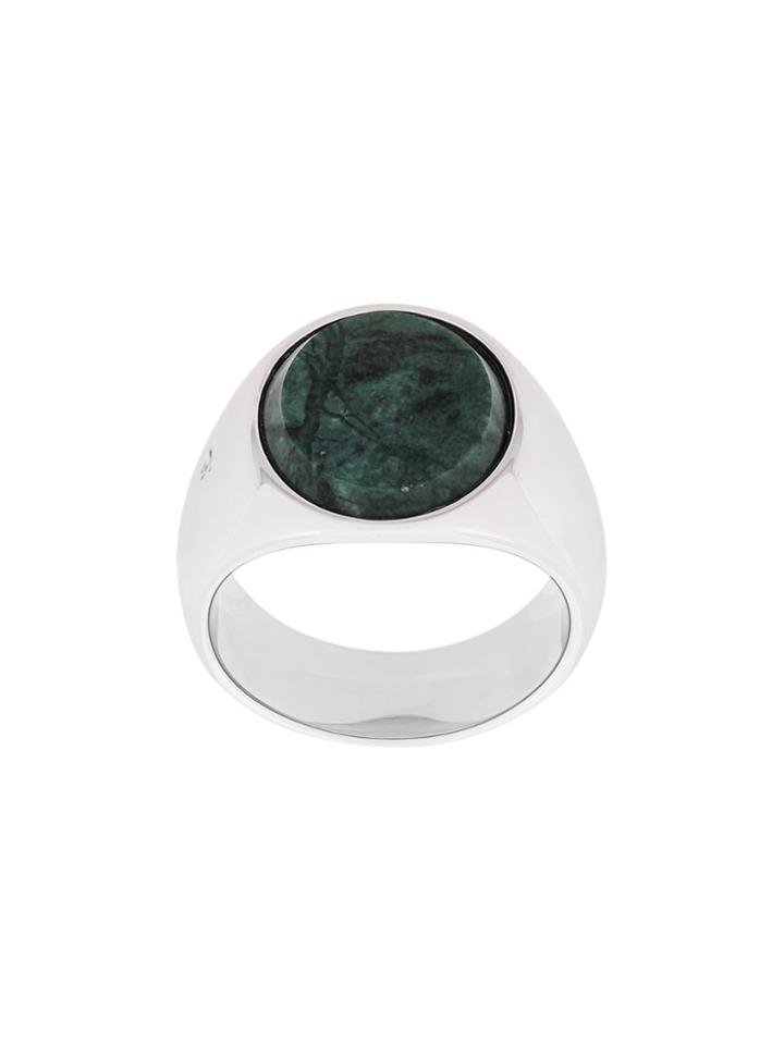 Tom Wood Round Signet Ring - Green
