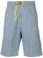 White Sand Striped Shorts - Blue