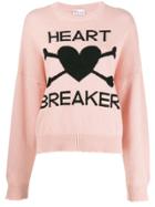 Red Valentino Heart Motif Knitted Jumper - Pink