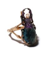 Annoushka 18kt Rose Gold Mythology Topaz Beetle Ring - 18ct Rose Gold