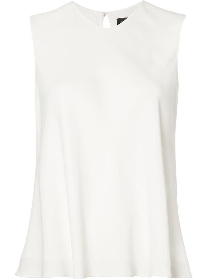 Saloni Flared Tank, Women's, Size: 2, White, Acetate/viscose/polyester