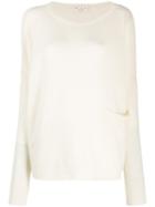 Ma'ry'ya Loose-fit Boat-neck Jumper - Neutrals