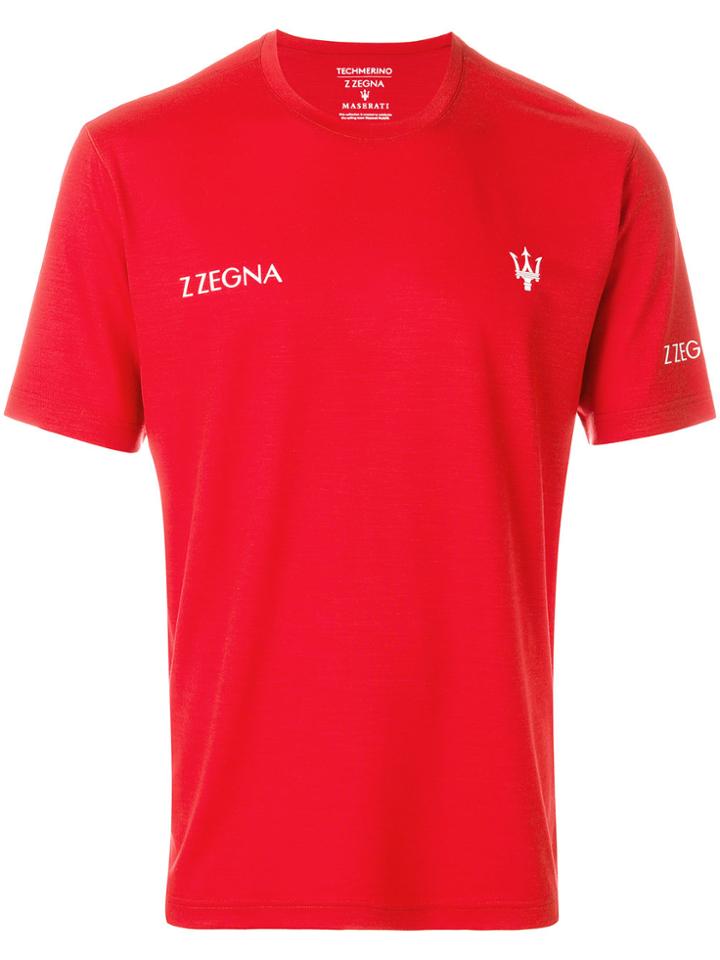 Z Zegna Front Logo T-shirt - Red