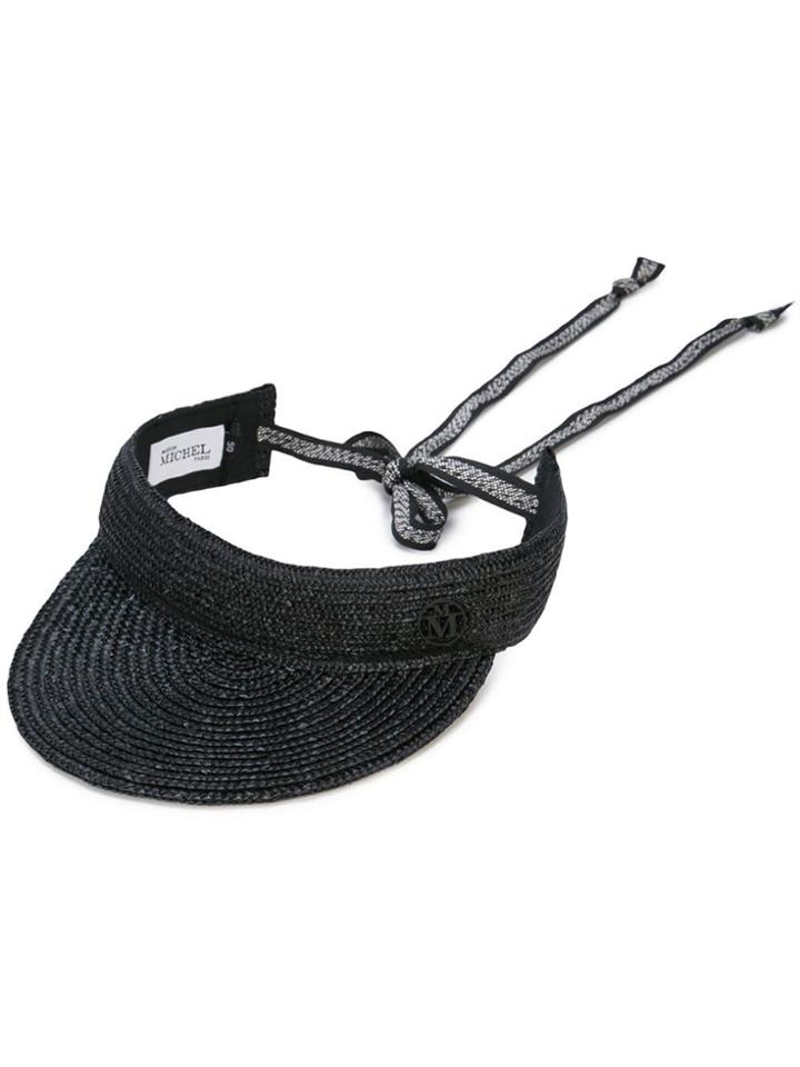 Maison Michel Woven Visor - Black