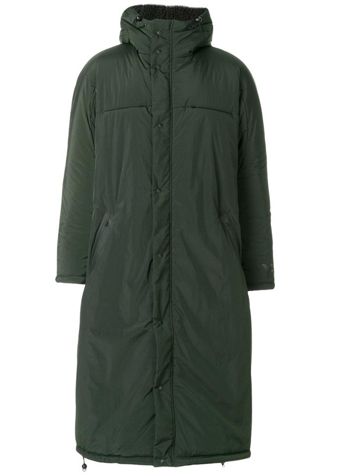 Y-3 Padded Long Coat - Green