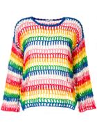 Mira Mikati Rainbow Open Hand Crochet Top - Multicolour