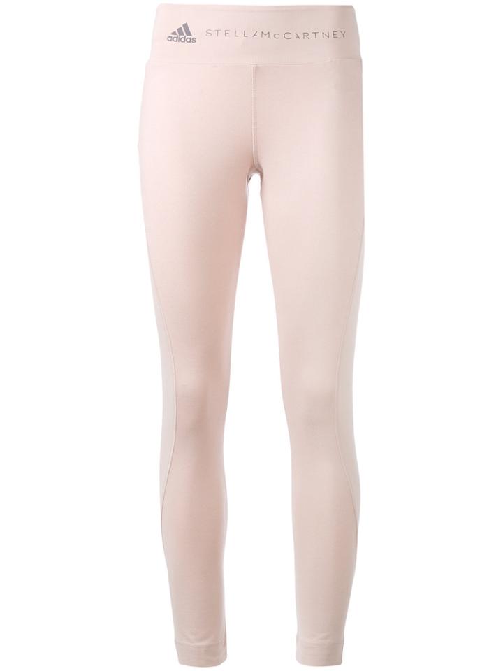Adidas By Stella Mccartney Logo Waistband Yoga Pants - Pink & Purple