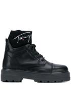 Tommy Jeans Sock Insert Boots - Black