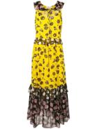Dvf Diane Von Furstenberg Long Floral Dress - Yellow