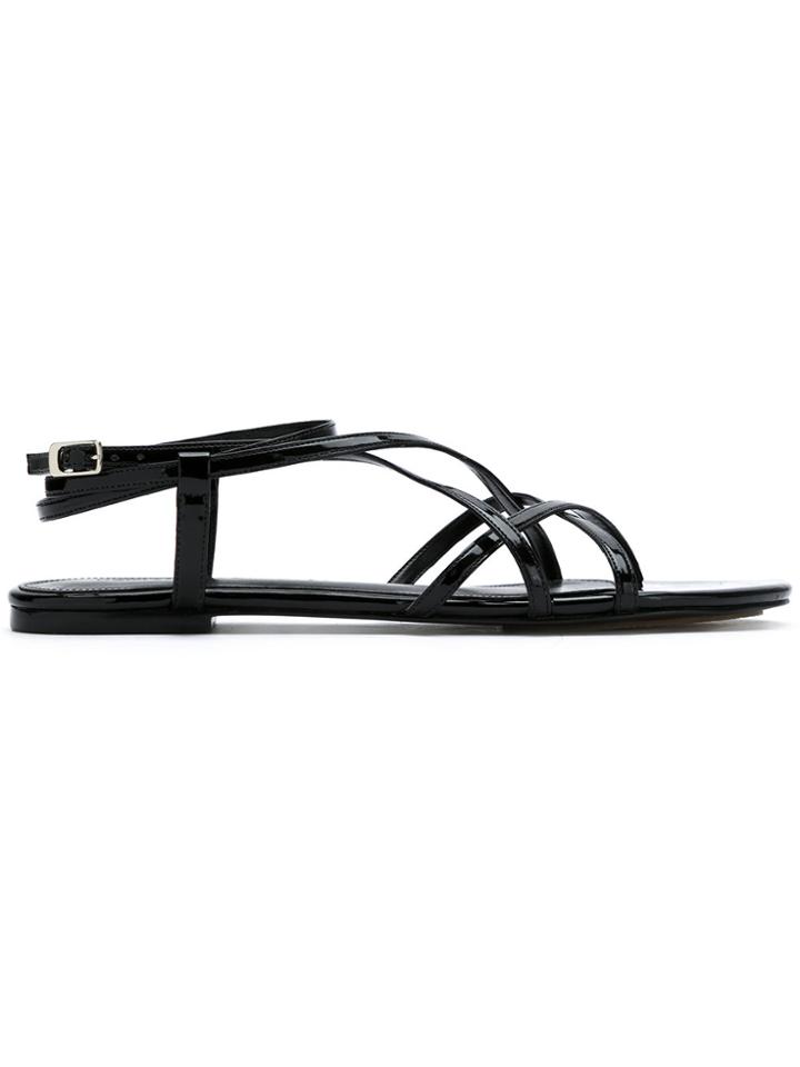 Reinaldo Lourenço Strappy Flat Sandals - Black