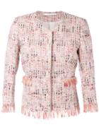 Tagliatore - Bouclé Blazer - Women - Cotton/nylon/polyester/polyacrylic - 44, Pink/purple, Cotton/nylon/polyester/polyacrylic