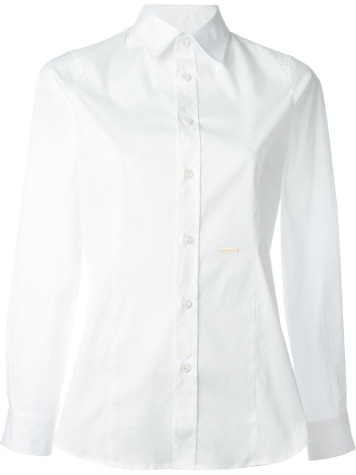 Dsquared2 Classic Shirt, Women's, Size: 40, White, Cotton/spandex/elastane