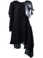 Simone Rocha - Asymmetric Dress - Women - Silk - 6, Women's, Black, Silk