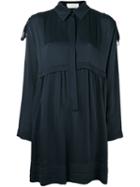 Chloé Loose-fit Shirt Dress, Women's, Size: 40, Blue, Viscose/silk