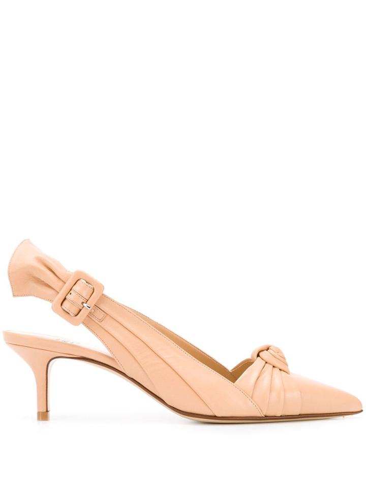 Francesco Russo Draped Detail Pumps - Neutrals