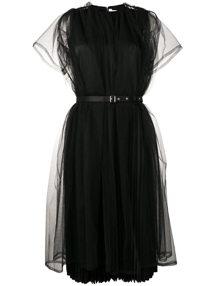Comme Des Garçons Noir Kei Ninomiya Belted Tulle Dress - Black