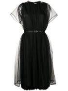 Comme Des Garçons Noir Kei Ninomiya Belted Tulle Dress - Black
