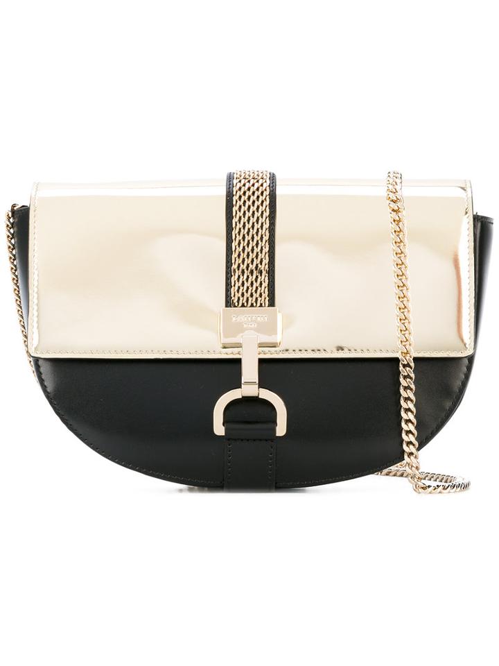 Lanvin - Saddle Bag - Women - Cotton/calf Leather - One Size, Black, Cotton/calf Leather