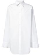 Chin Mens Pleated Cuff Shirt - White
