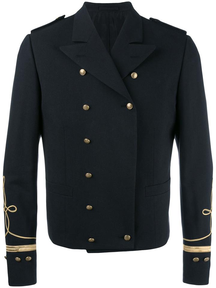 Military Style Blazer - Men - Cotton/cupro/viscose - 48, Black, Cotton/cupro/viscose, Ports 1961