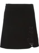 Christopher Kane Macrame Heart Skirt, Women's, Size: 6, Black, Acetate/viscose/polyester
