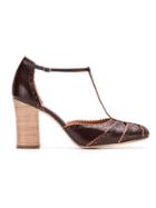 Sarah Chofakian Leather Panelled Pumps - Brown