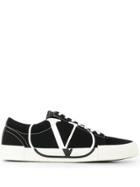 Valentino Valentino Garavani V Logo Sneakers - Black