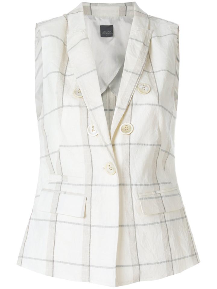 Lorena Antoniazzi Checked Waistcoat - Nude & Neutrals