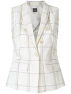 Lorena Antoniazzi Checked Waistcoat - Nude & Neutrals