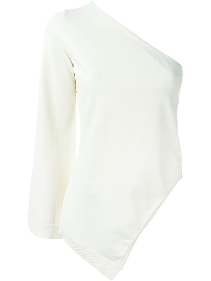 Erika Cavallini One Shoulder Knit Top, Women's, Size: Xs, Nude/neutrals, Viscose/polyester