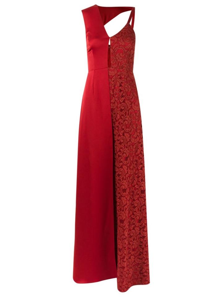 Tufi Duek Asymmetric Gown, Women's, Size: 38, Red, Acetate/viscose