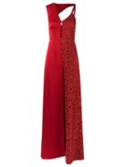 Tufi Duek Asymmetric Gown, Women's, Size: 38, Red, Acetate/viscose